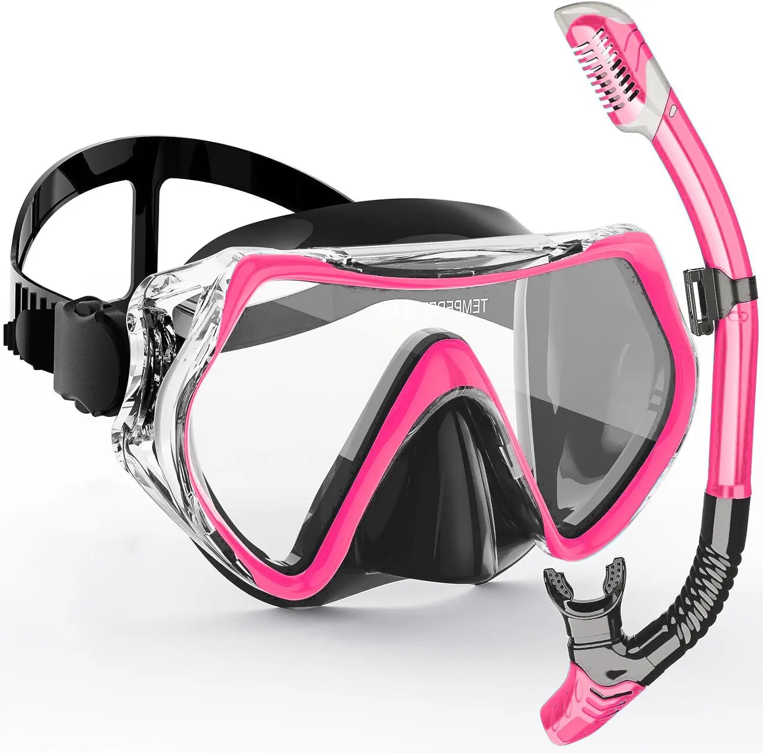 Adult Snorkel Mask Set | Anti-Fog & Shock Resistant | Silicone Edge & Dry Snorkel | 180° Field of View