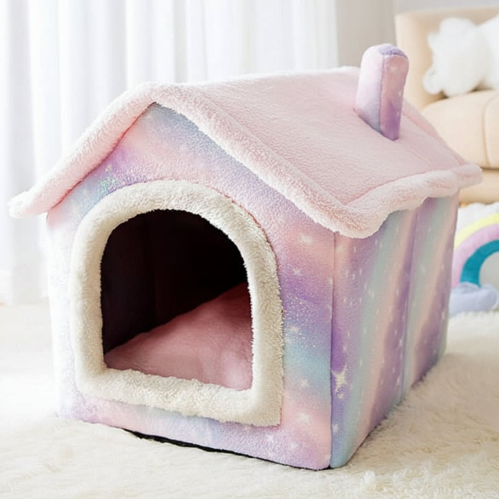 Cozy Pet House for Small Dogs and Cats – Fluffy and Comfortable Design