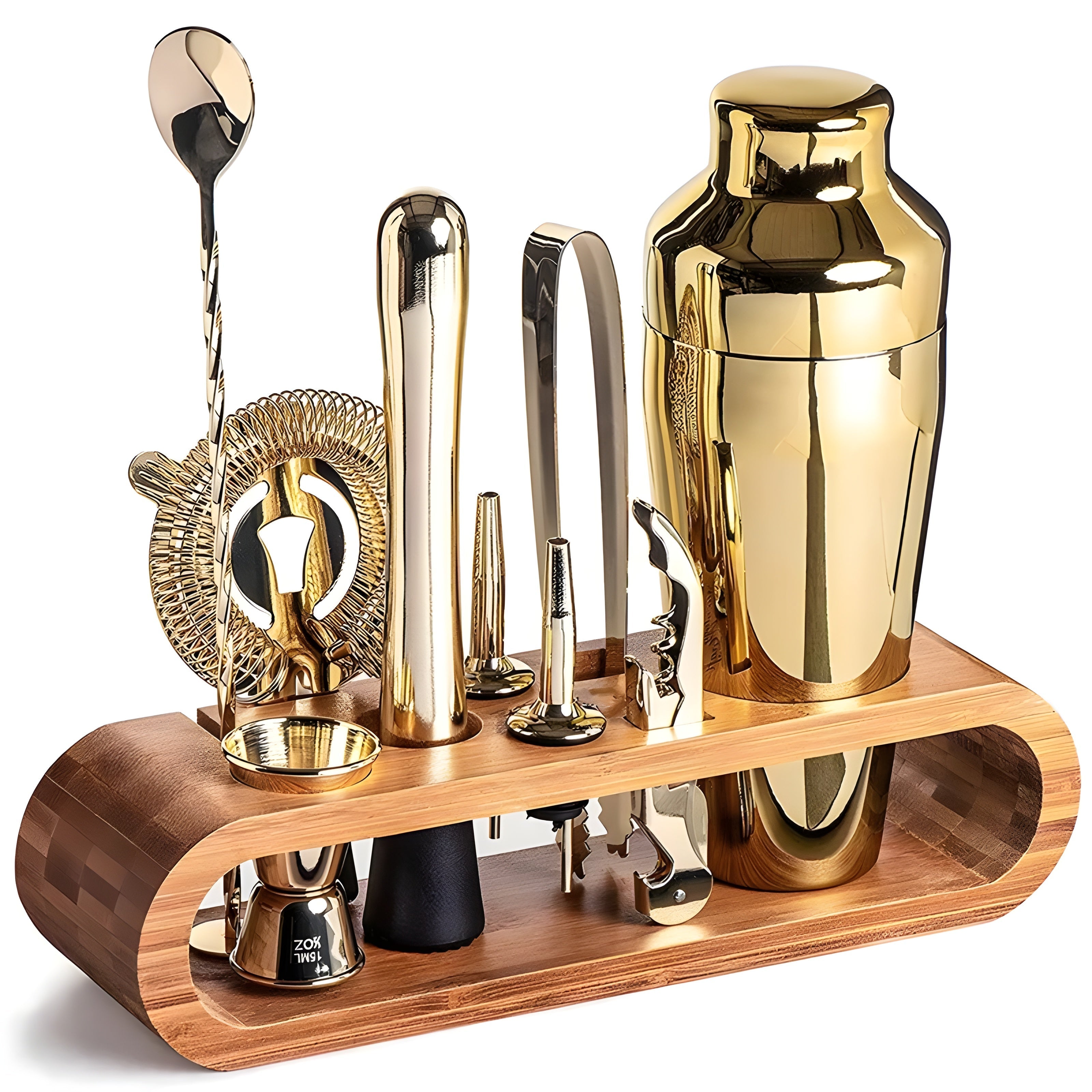 10-Piece Premium Stainless Steel Cocktail Shaker Set – Perfect for Mixed Drinks and Parties