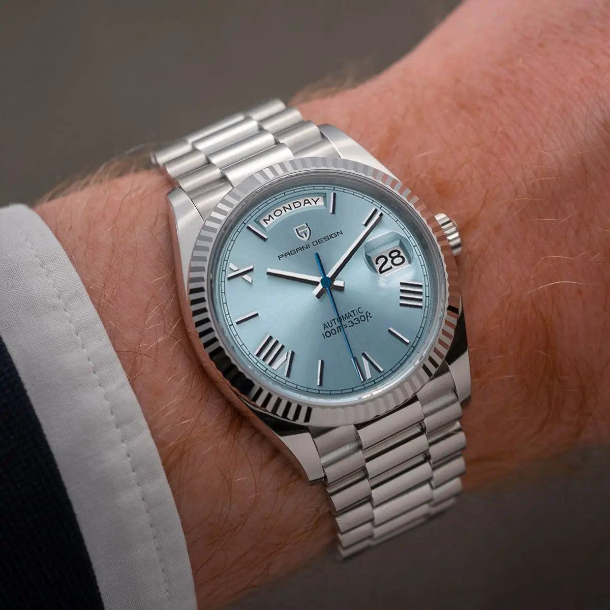 Premium Men's Automatic Watch – Stainless Steel, Self-Winding, Calendar Feature – Versatile Style for Any Occasion