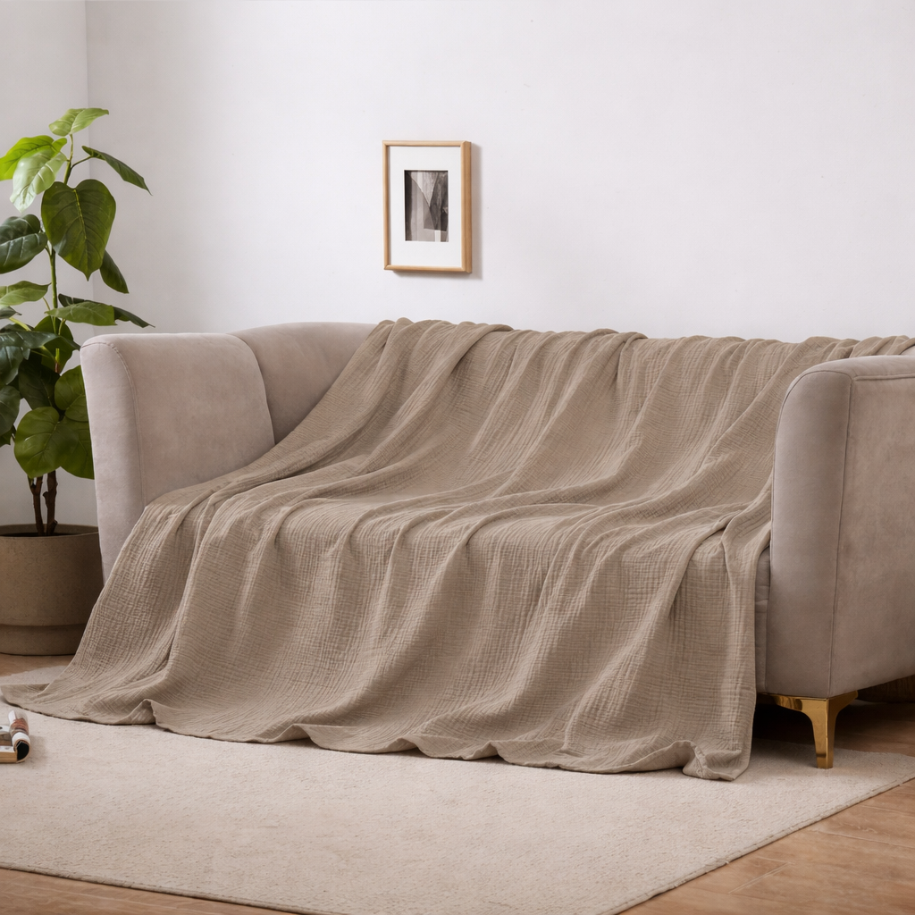 Ultra-Soft Cotton Blanket for Breathable Everyday Comfort