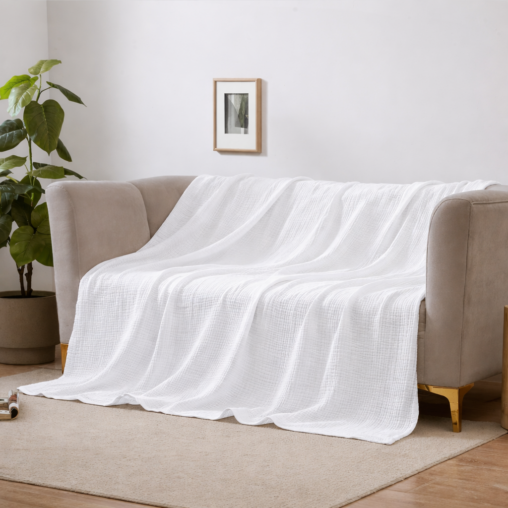 Ultra-Soft Cotton Blanket for Breathable Everyday Comfort