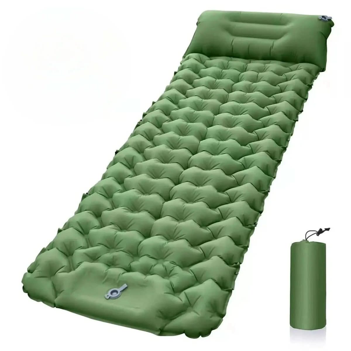 Inflatable Camping Mattress with Foot Pump & Ergonomic Design