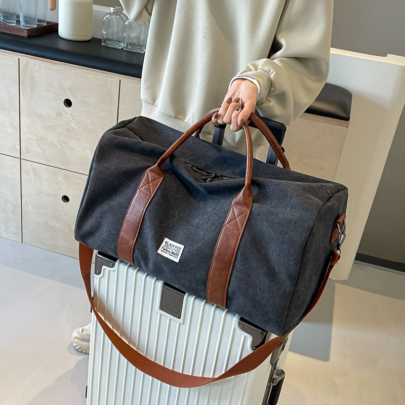 Large Capacity Vintage Washed Travel Duffel Bag - Multi-Purpose Organizer