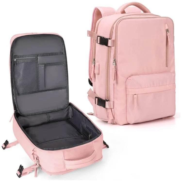 Women's 35L Travel Backpack | Waterproof with USB Port | Anti-Theft Design & Shoe Compartment | Ideal for Hiking, Daily Use & Travel
