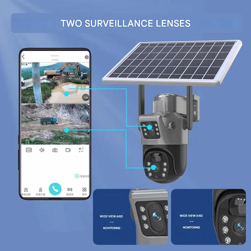 Wireless 4K Security Camera with Solar Panel – Dual Protection 4K