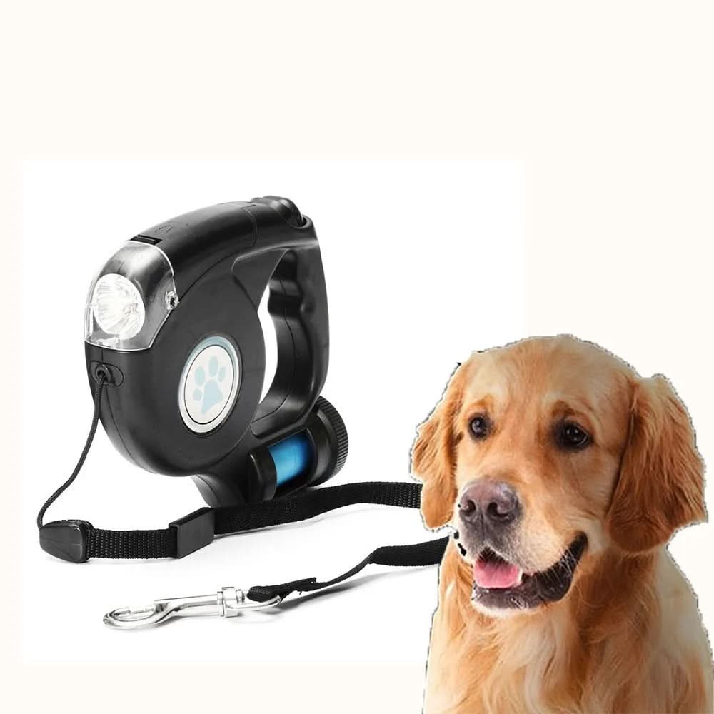LED Dog Leash with Built-in Flashlight for Safe Walks