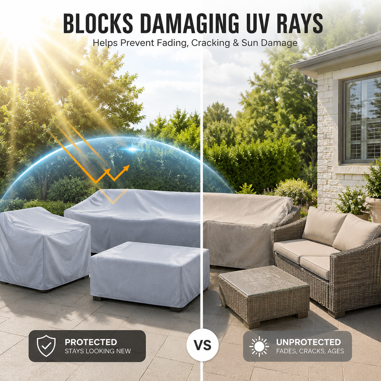 Outdoor Furniture Cover with UV and Rain Protection