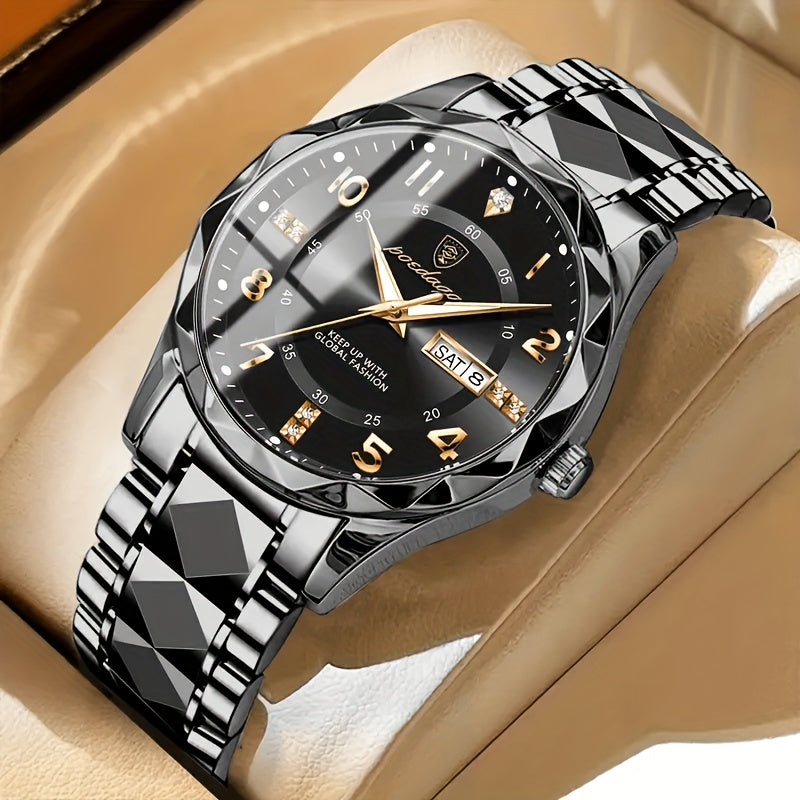 Men's Multifunctional Waterproof Sports Watch - Titanium