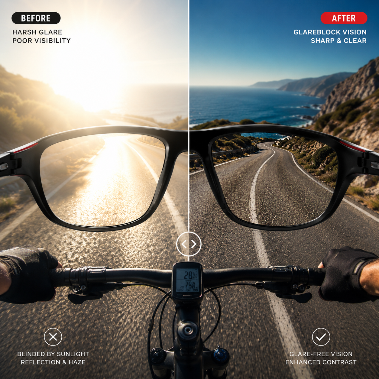 Polarized Sport Sunglasses with UV400 Protection