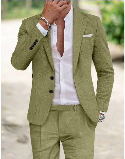 Men's Linen Suit | Light and Stylish for Summer&Autumn