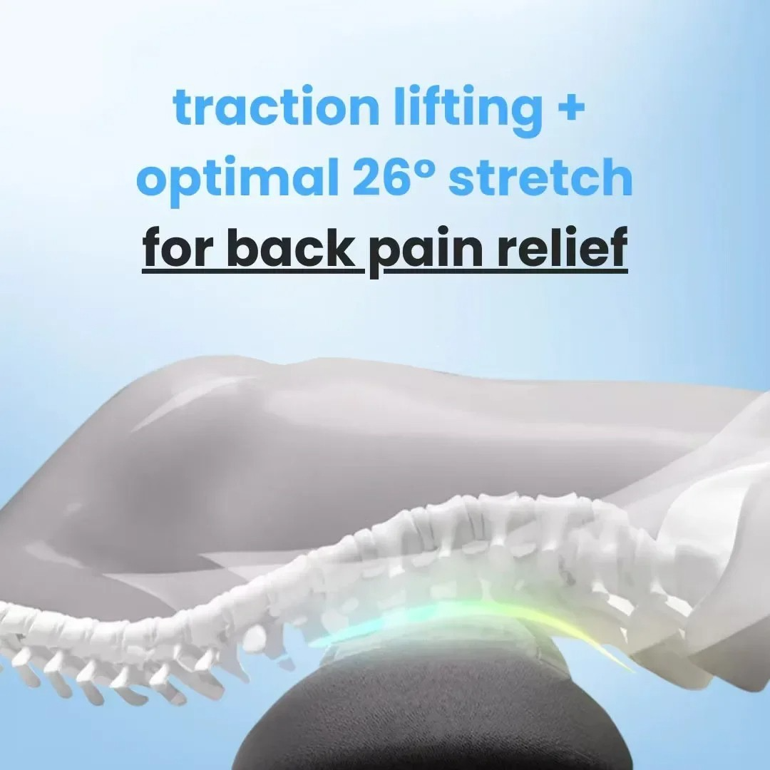 Back Pain Massager with Heat & Vibration, Support for Sciatica Relief, Lumbar Pain & Posture Correction β 3-in-1 Home Therapy