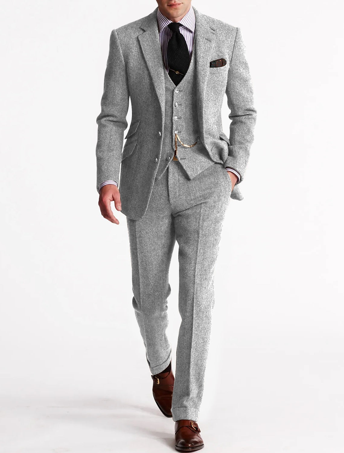 Men's Tweed Tuxedo Suit | Complete