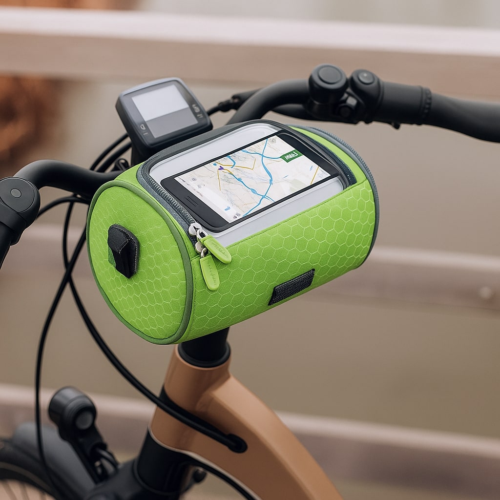Waterproof Bicycle Handlebar Bag with Touchscreen