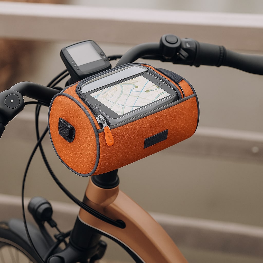 Waterproof Bicycle Handlebar Bag with Touchscreen
