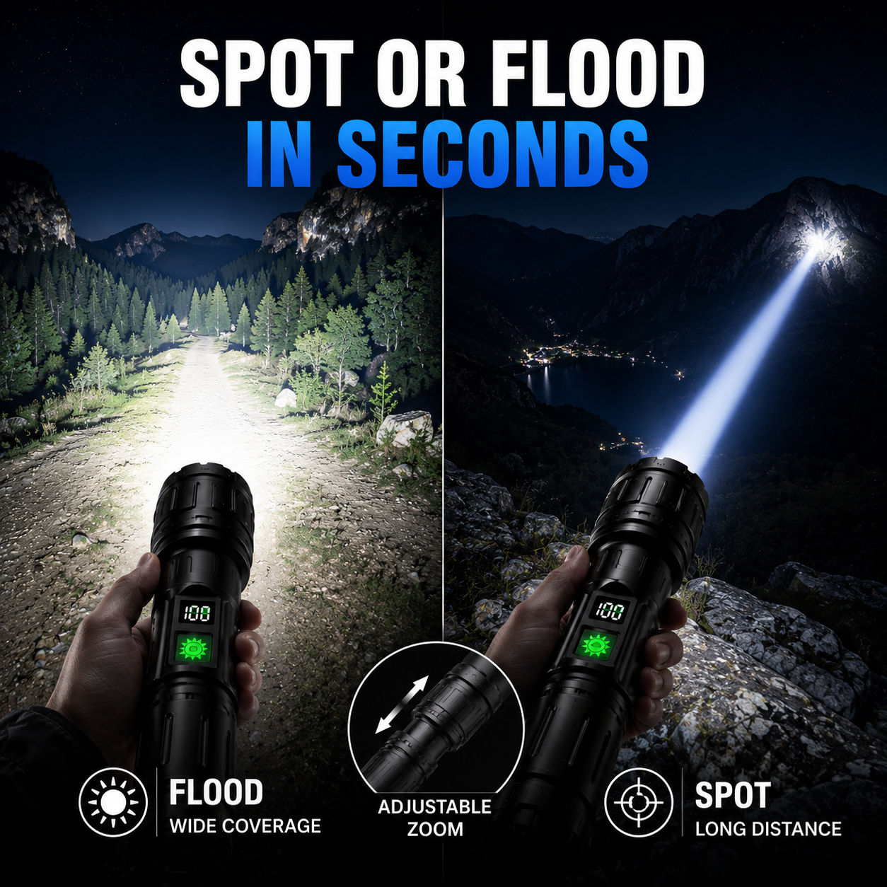 Extreme Brightness Tactical Flashlight