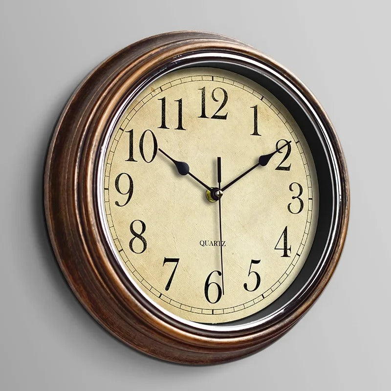 Classic Wooden Wall Clock with Silent Movement