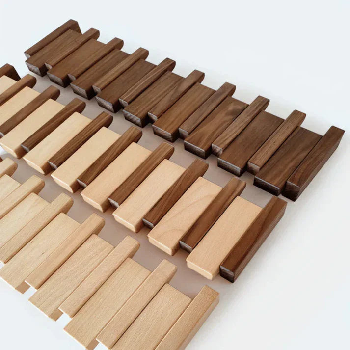 Wooden Piano Coat Rack - Elegant Design
