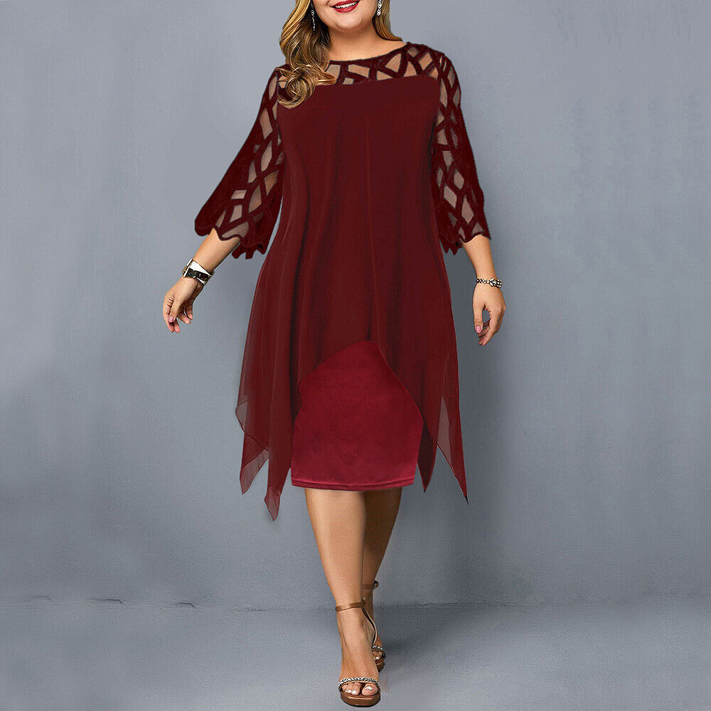 Plus-Size Midi Dress for Fall