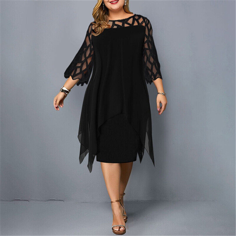 Plus-Size Midi Dress for Fall