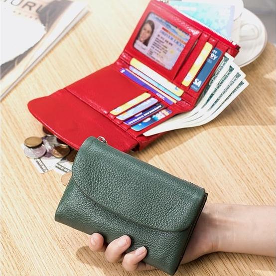 Compact RFID Leather Wallet