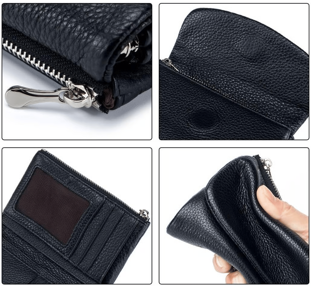 Compact RFID Leather Wallet