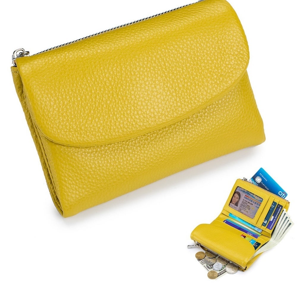 Compact RFID Leather Wallet