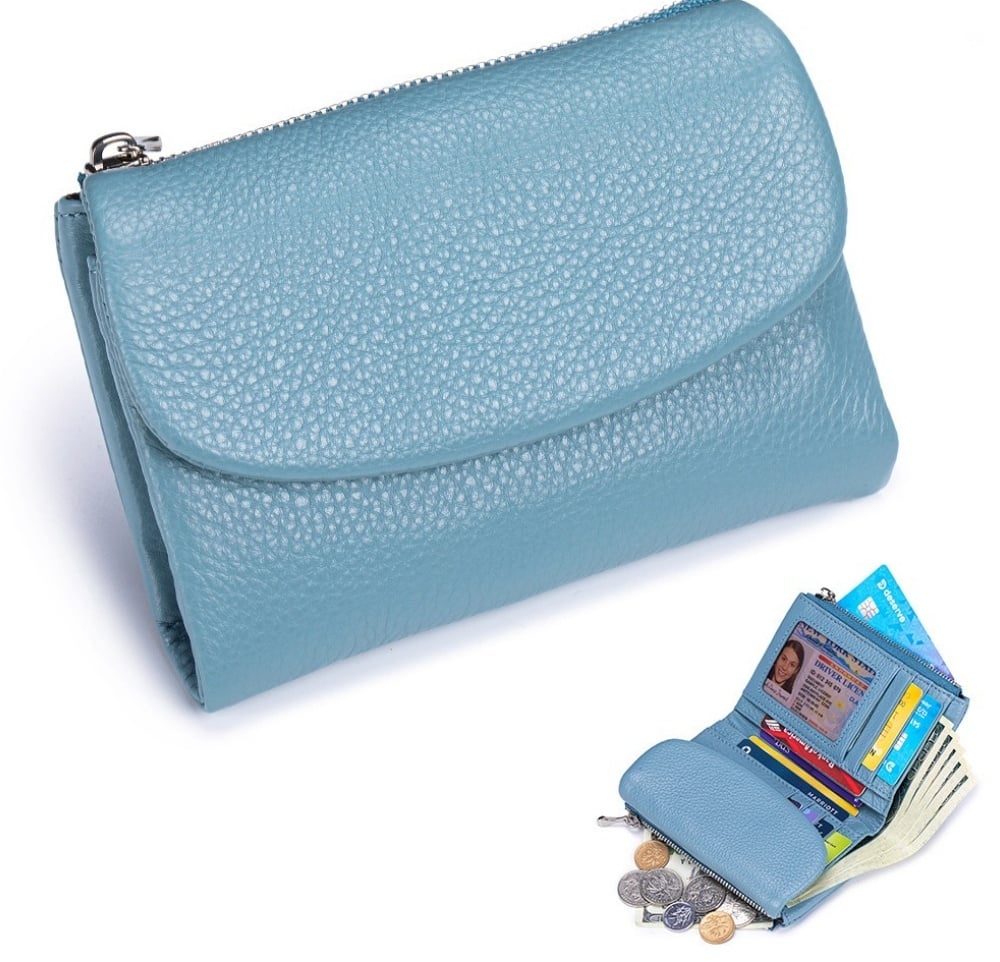 Compact RFID Leather Wallet