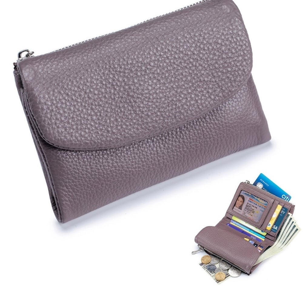 Compact RFID Leather Wallet