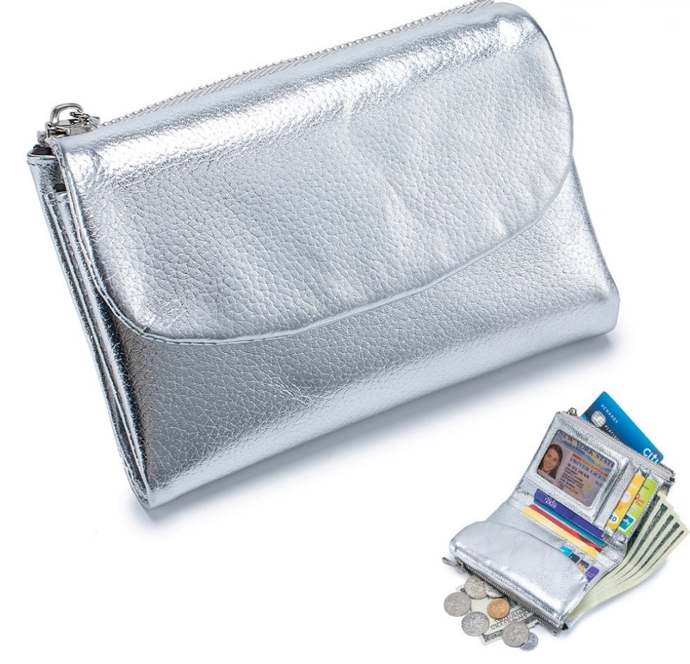 Compact RFID Leather Wallet