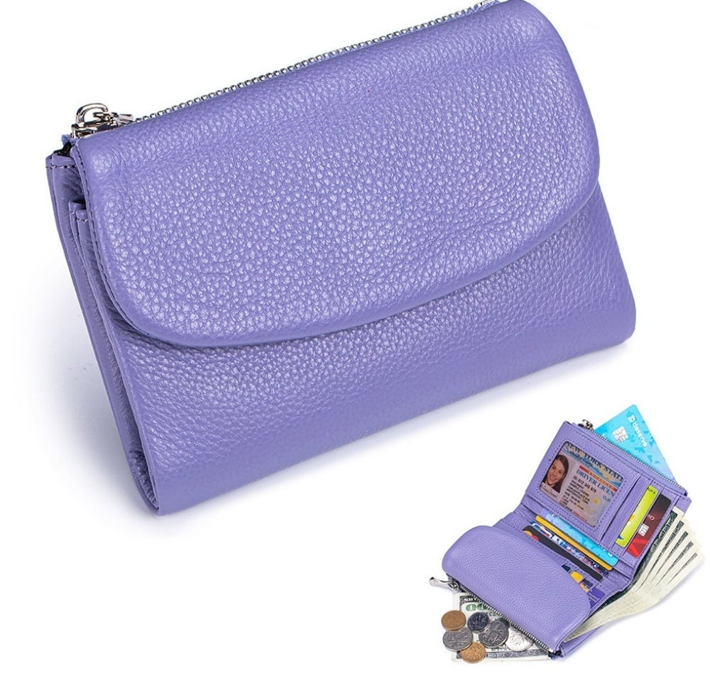 Compact RFID Leather Wallet