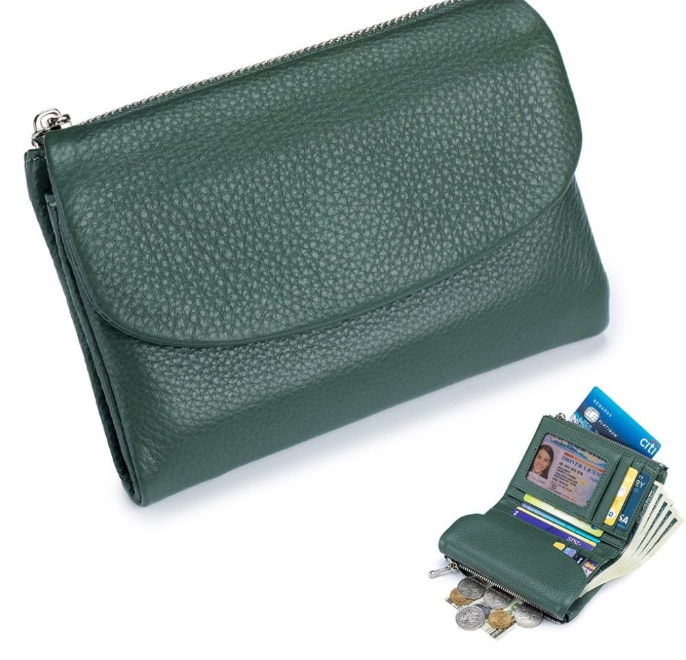 Compact RFID Leather Wallet