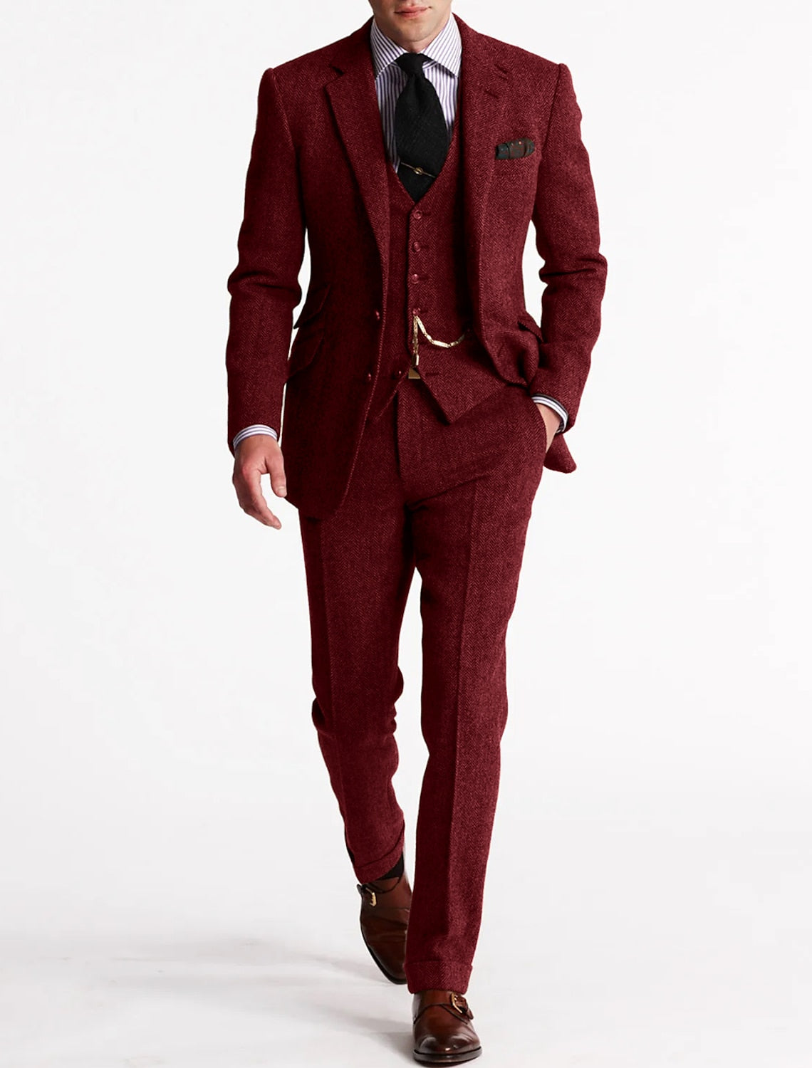 Men's Tweed Tuxedo Suit | Complete