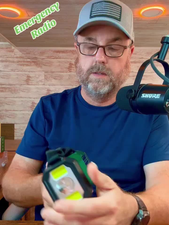 Emergency Radio with 10,000 mAh Power Bank | Solar, Crank & USB-C Charging | LED Light, SOS Alarm & Compass | AM/FM/NOAA