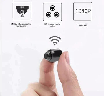 Compact Wireless HD Security Camera with Night Vision for Baby and Pet Monitoring