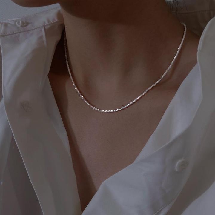 Silver Star Light Necklace Set