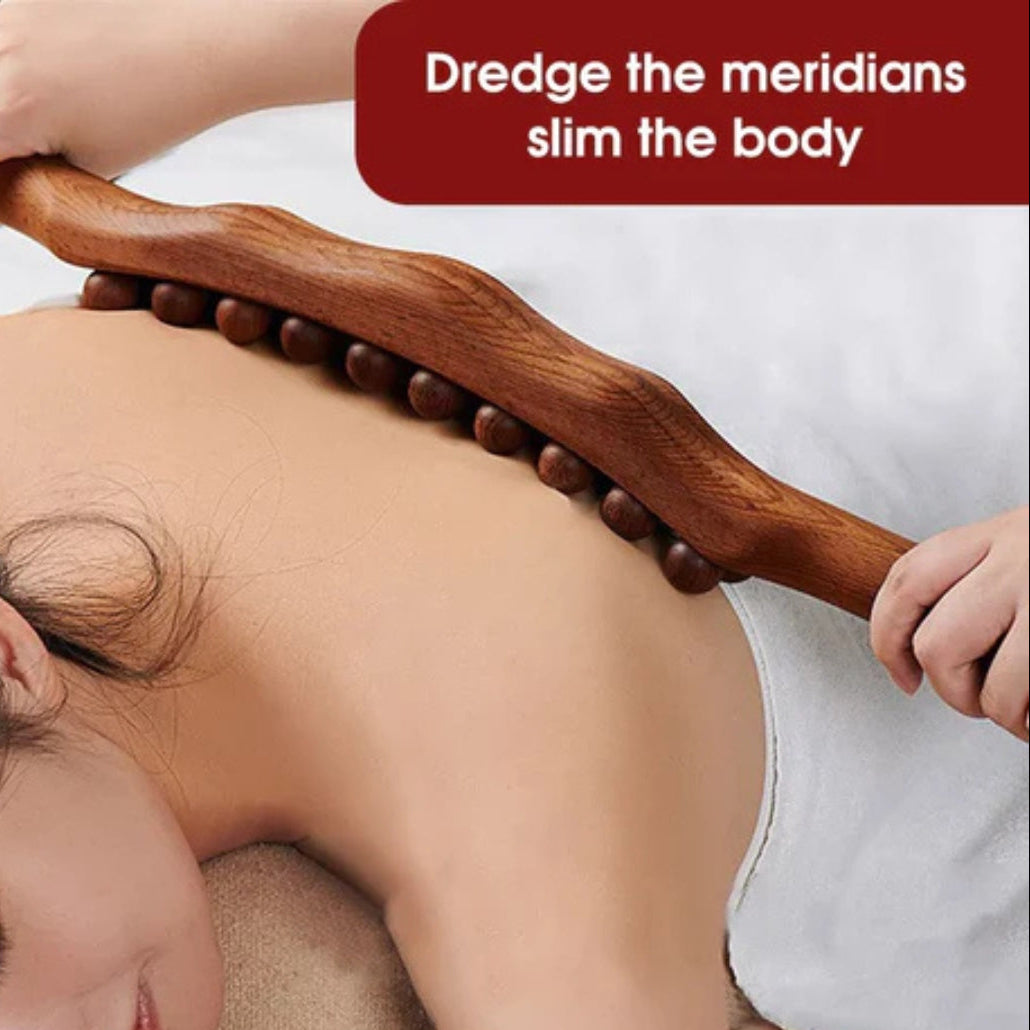 Natural Back Relaxation with 21 Beech Wood Massage Balls