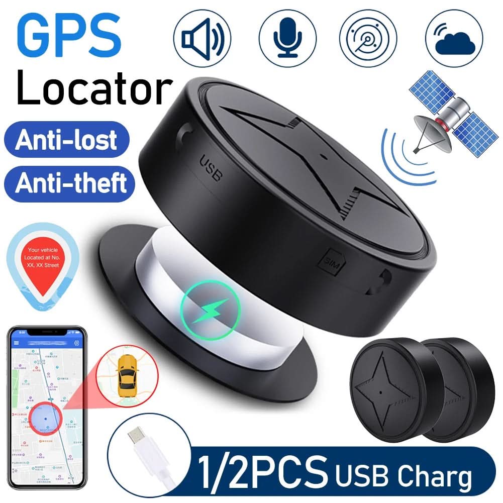 Compact GPS Tracker – Real-Time Location Tracking Device with Magnet for Valuables, Pets, and Vehicles