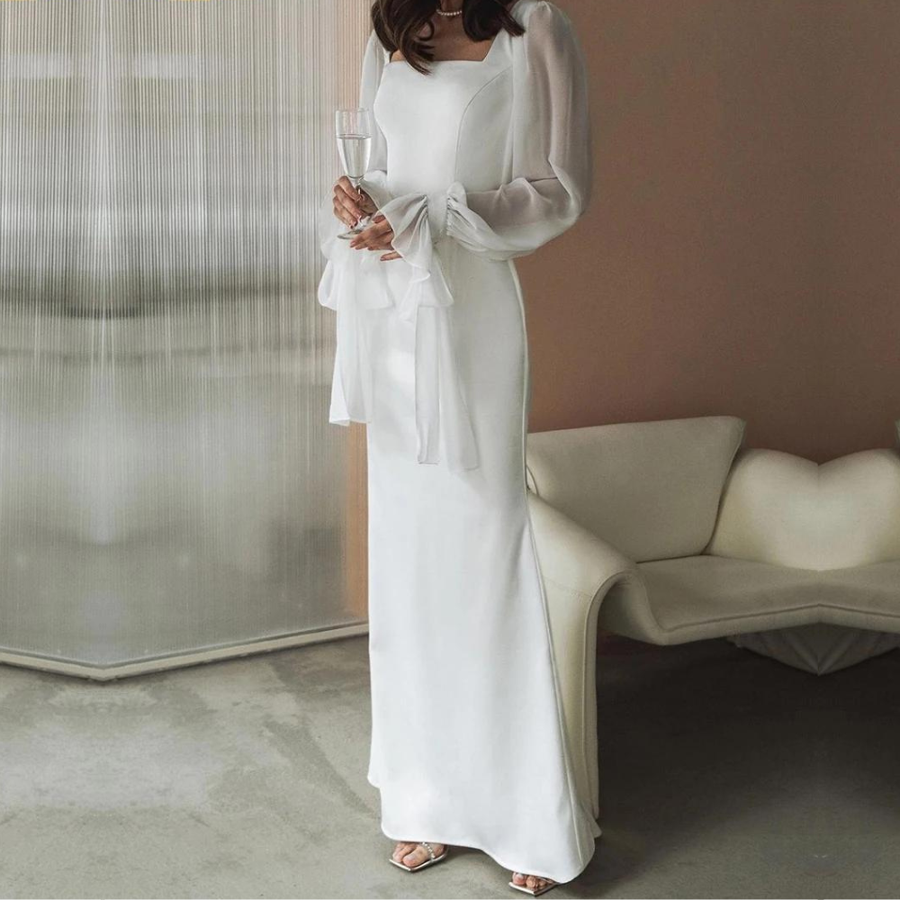 Women's White Dress for Wedding Guests | Maxi