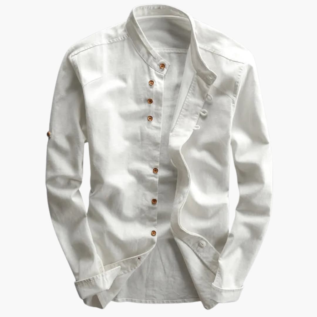 Men's Stand Collar Shirt | Long Sleeve