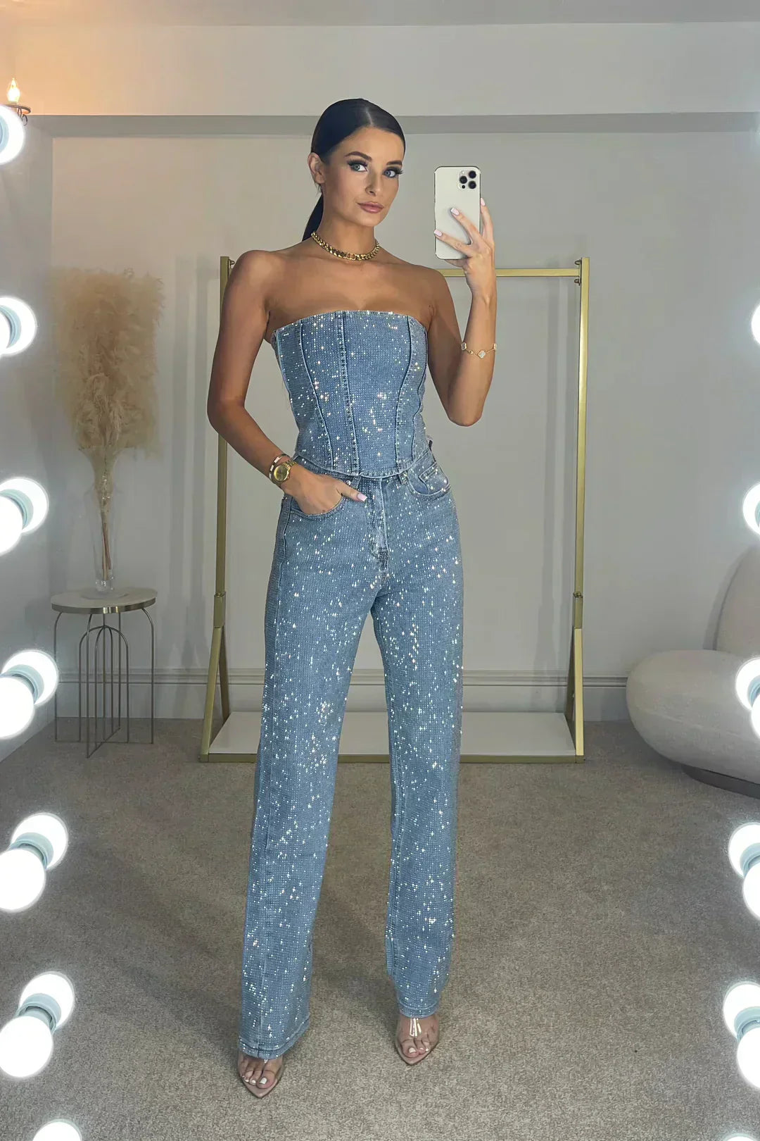 Women's Elegant Top and Pants | Glitter