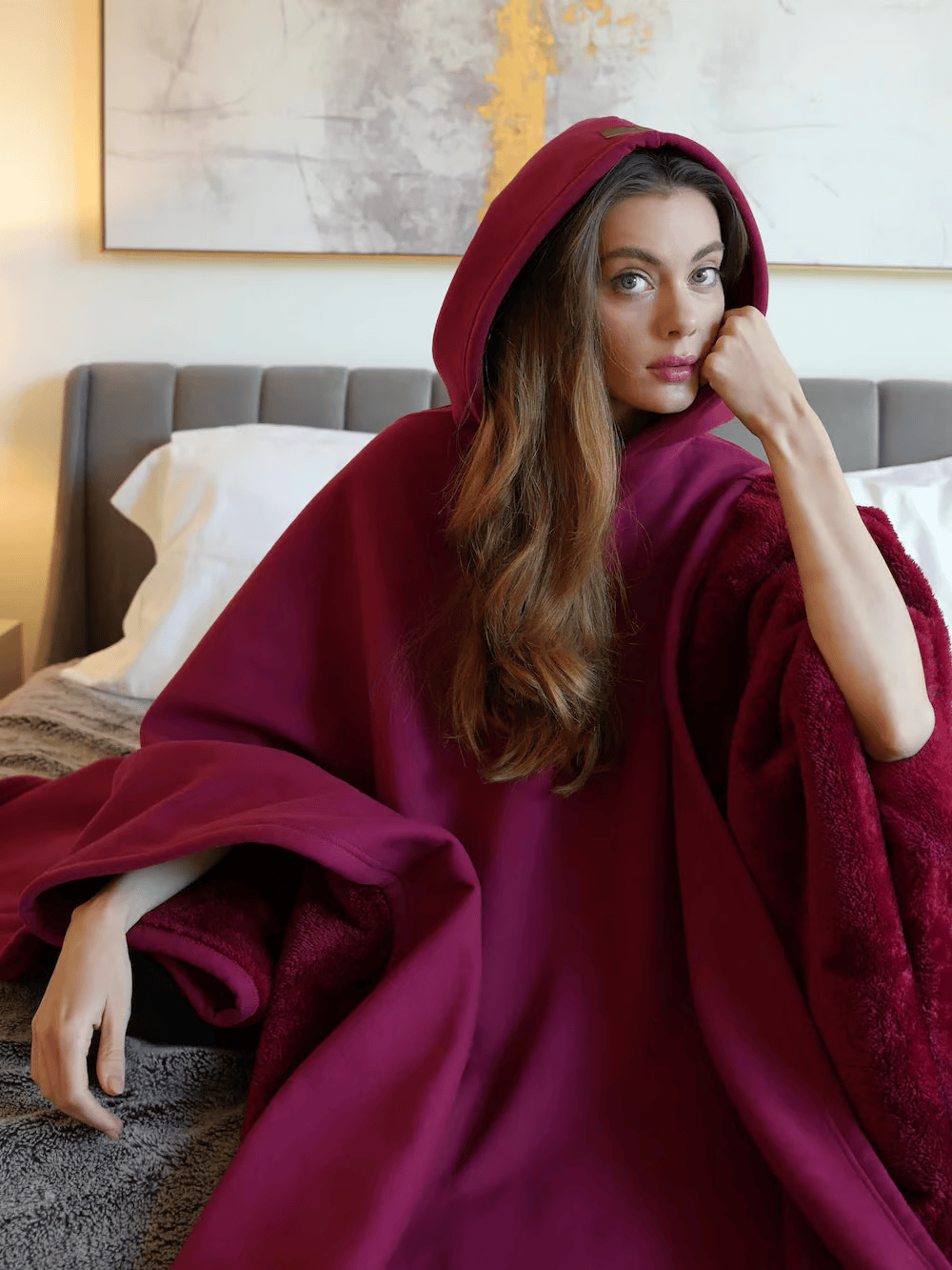 Hoodie Calming Blanket Oversize Soft Fabric