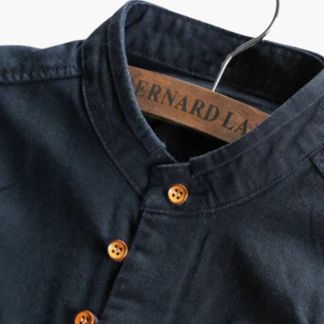 Men's Stand Collar Shirt | Long Sleeve