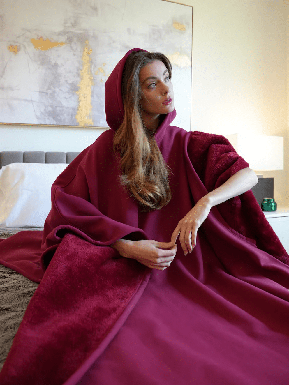 Hoodie Calming Blanket Oversize Soft Fabric