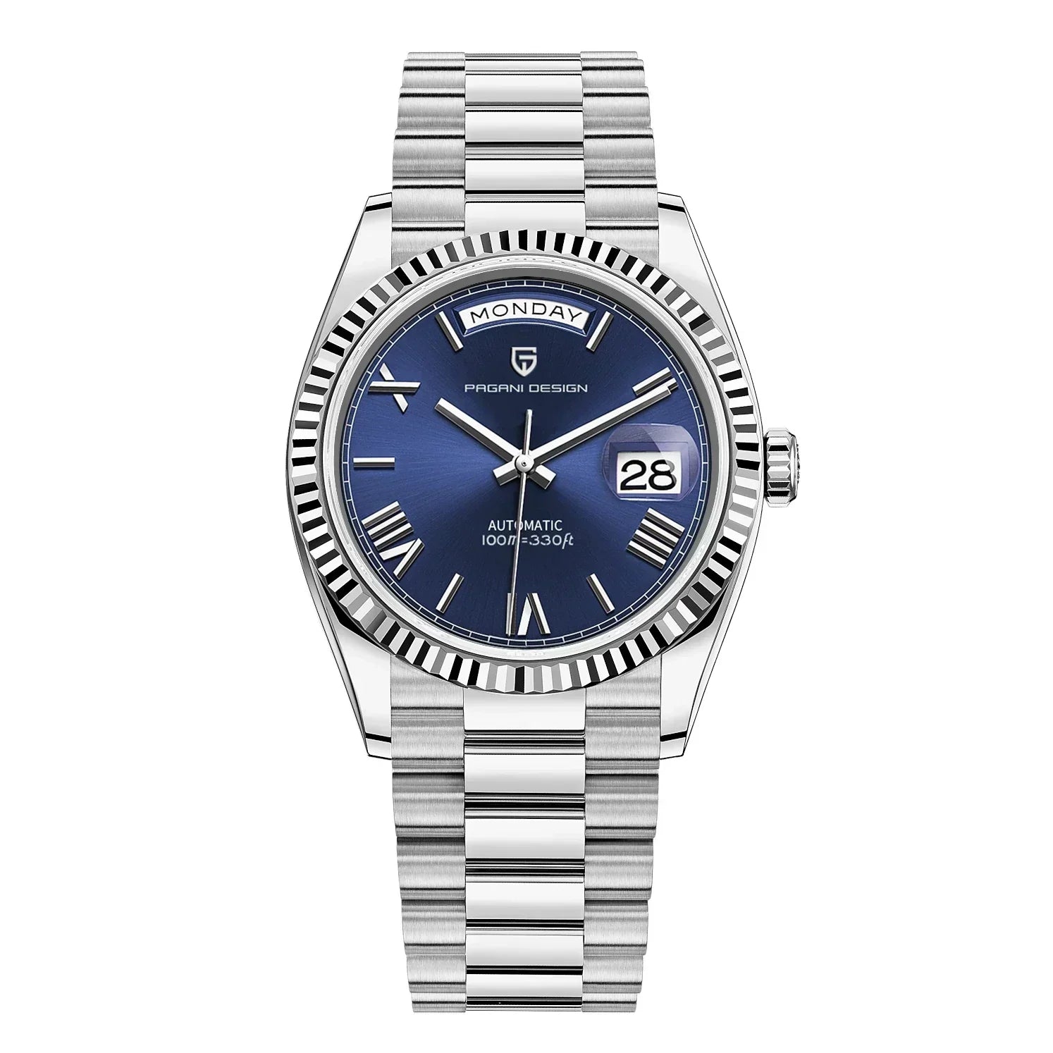 Premium Men's Automatic Watch – Stainless Steel, Self-Winding, Calendar Feature – Versatile Style for Any Occasion