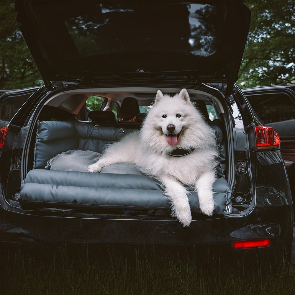 Large Dog Car Seat Bed in Faux Leather with Elegant Finish and Non-Slip Support