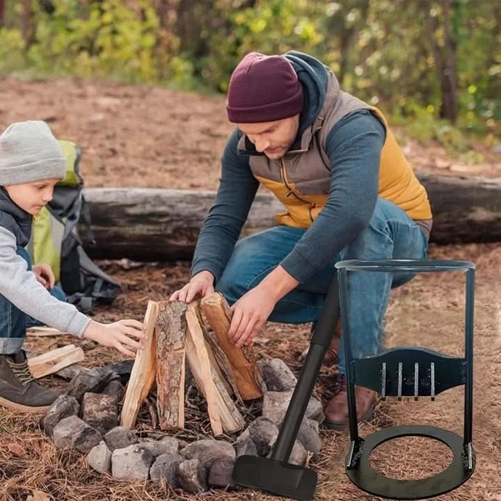 Safe and Effortless Wood Splitter for Fireplace and Outdoor Use