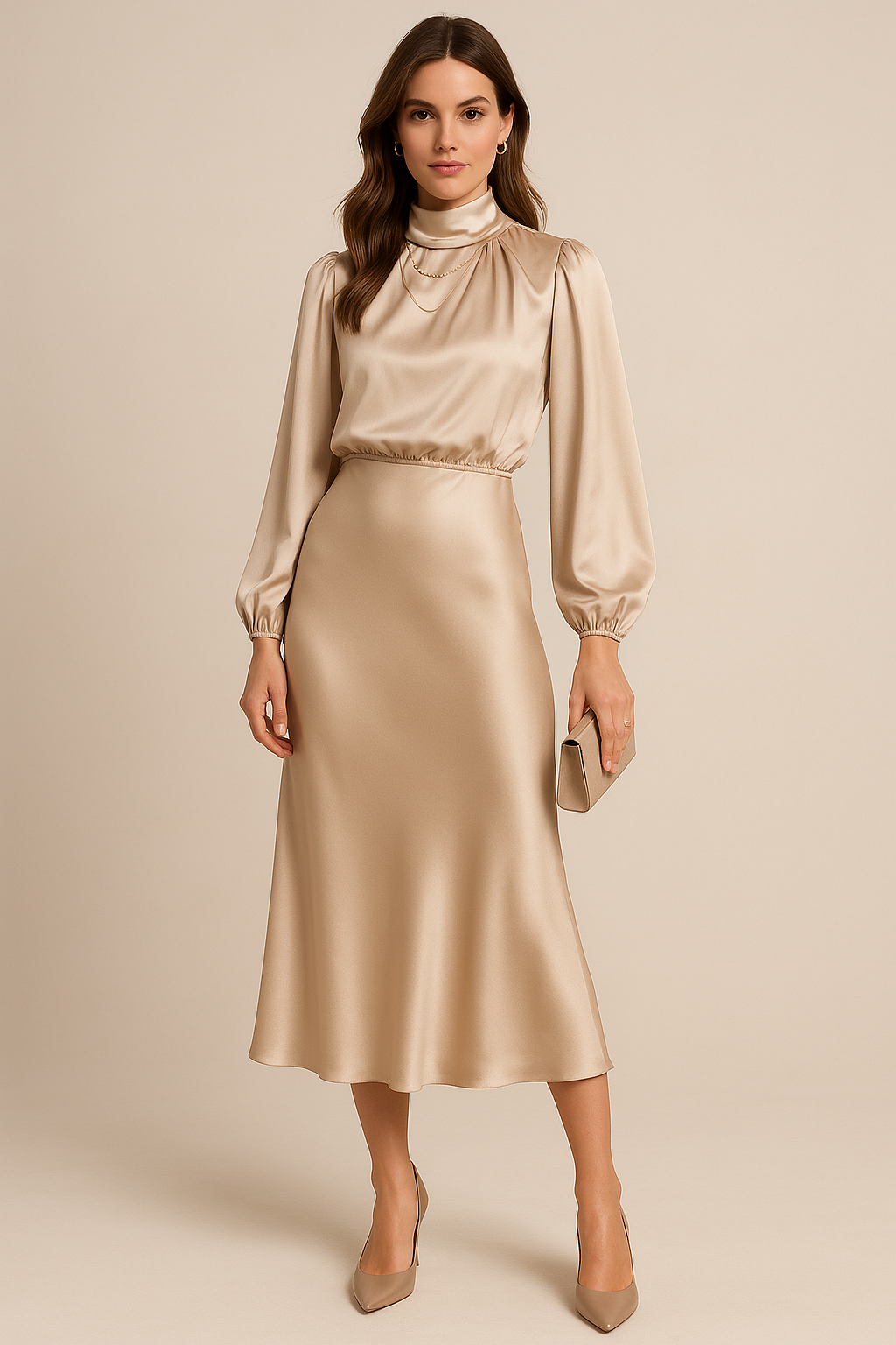 Party High Waist Dress | Midi