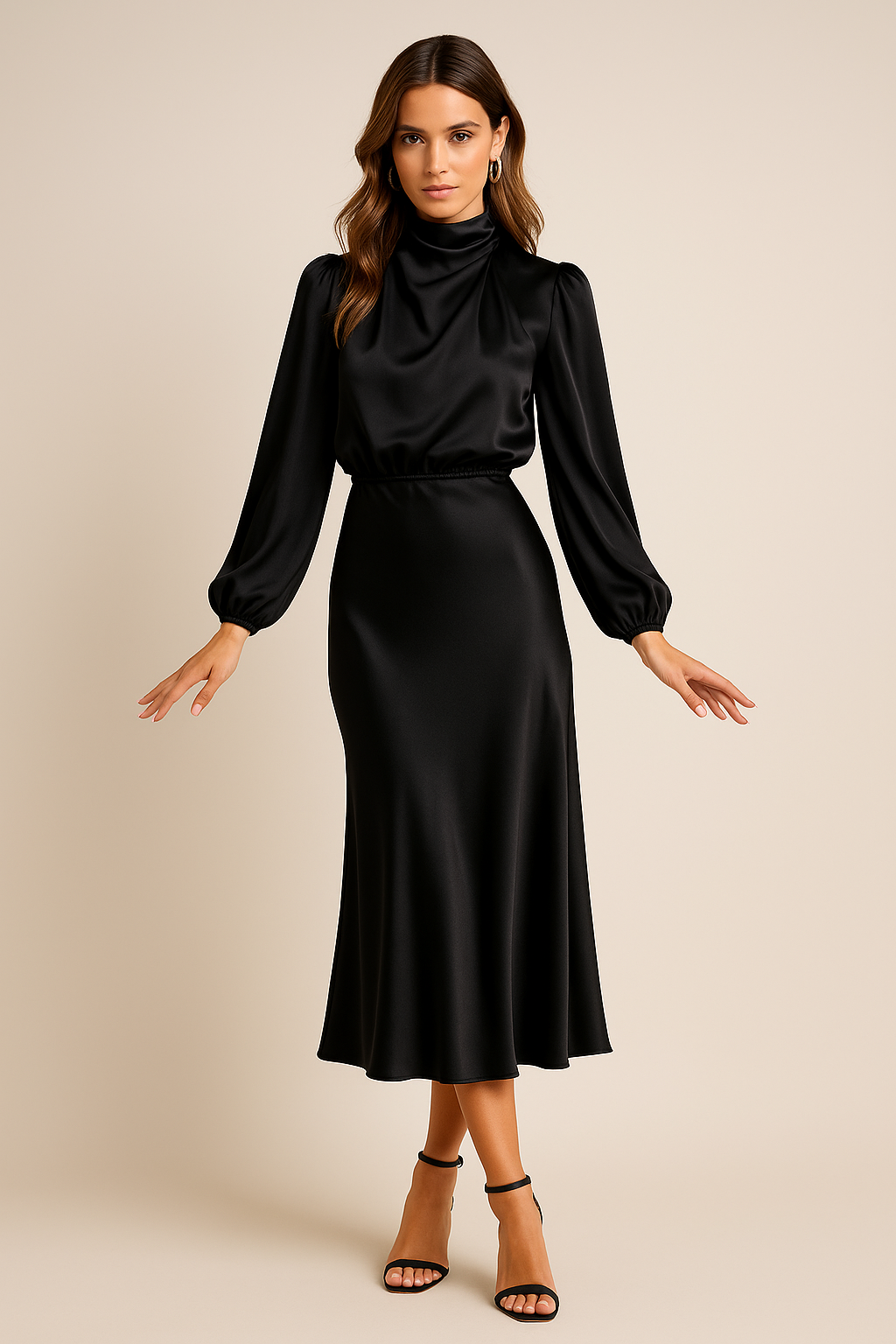 Party High Waist Dress | Midi