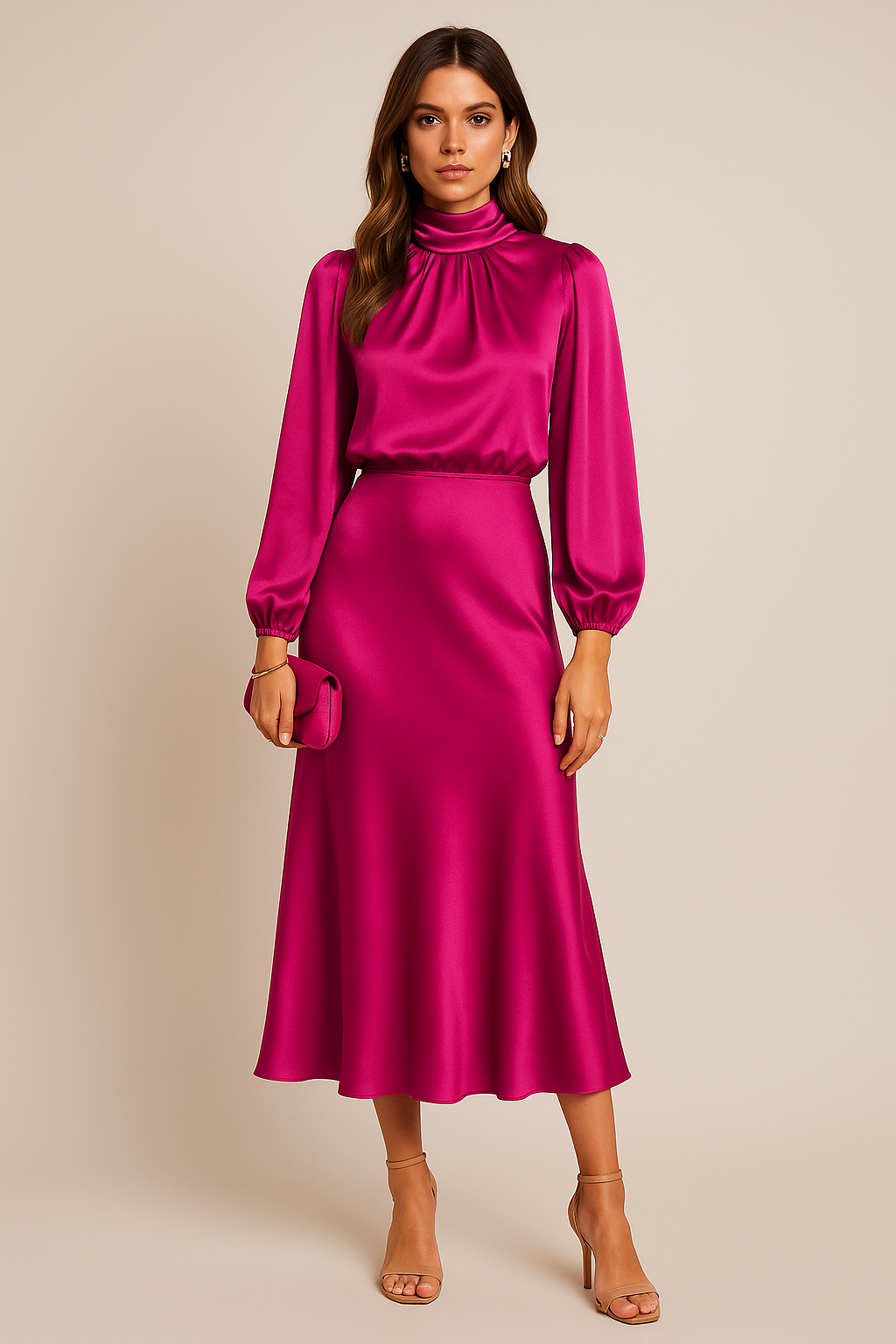 Party High Waist Dress | Midi